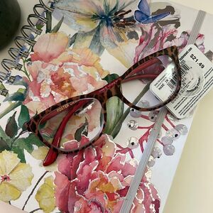 Foster Grant - Red and Chetah Print Reding Glasses - 3.25